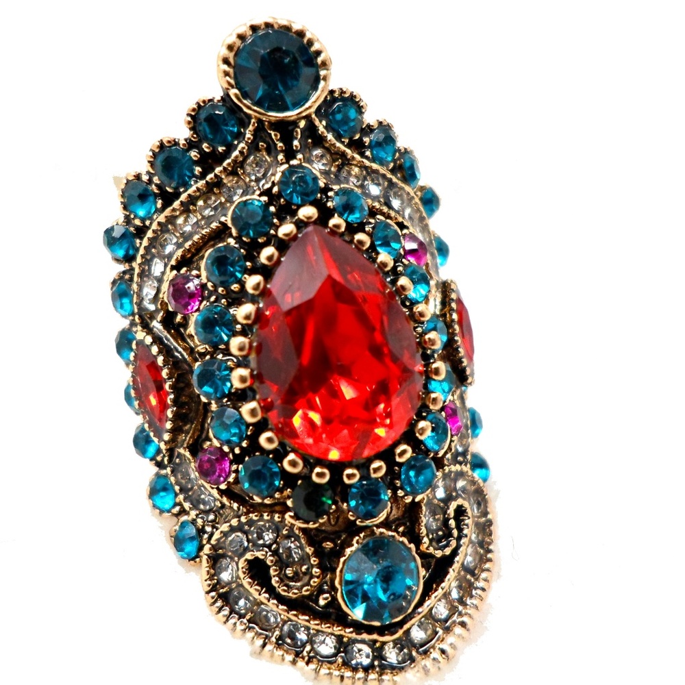 Embellished Boho Statement Ring